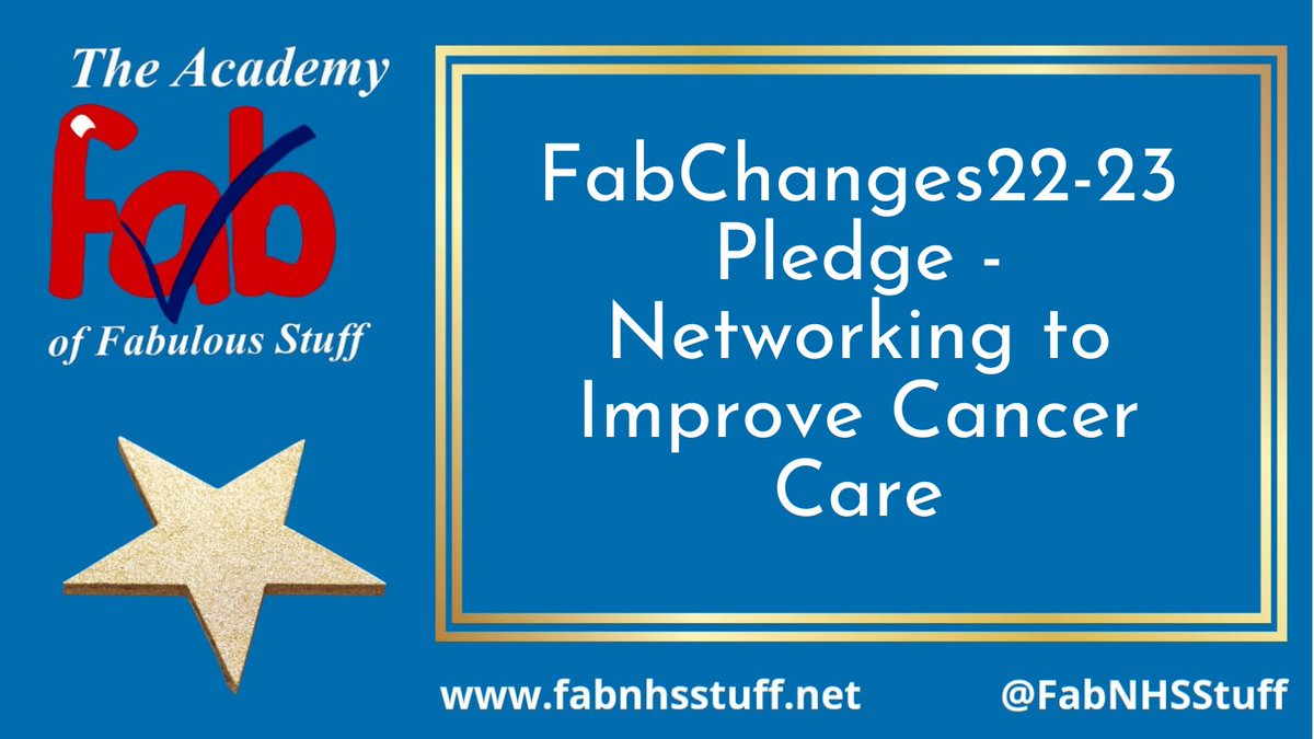 FabNHSStuff's tweet photo. Check out this pledge all about networking to improve cancer care...
https://t.co/AgYe9HZkwm
#FabChanges22to23 #FabPledge @RoyLilley @gbtpo https://t.co/ntxZi832cp
