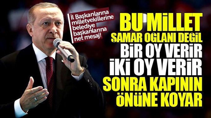 Ara ara Partili Cumhurbaşkanı <a href="/RTErdogan/">Recep Tayyip Erdoğan</a>
NE DİYOR DU?SURİYELİ MÜLTECİLERE 40 MİLYAR DOLAR HARCADIĞINI?
AYRICA BAŞKA ÜLKELERE YARDIM EDİYORDU?
AMA İŞ KENDİ MİLLETİNE (EYT) GELİNCE!?
BÜTÇE YOK!
KAYNAK YOK!
YÜK OLURLAR!
YAŞ ŞARTI!
<a href="/vedatbilgn/">Vedat Bilgin</a>
<a href="/Akparti/">AK Parti</a> <a href="/MHP_Bilgi/">MHP</a>
#EYTlininSabrıTaştı
