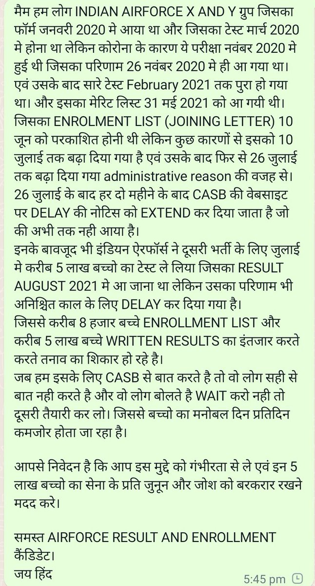 vikkich36390642's tweet photo. Airforce joining do..we want justice we want joining #JusticeForDefenceStudents @RahulGandhi @INCIndia @INCMinority @GeneralBakshi  @YashMor5 https://t.co/NRp9lEzKbM