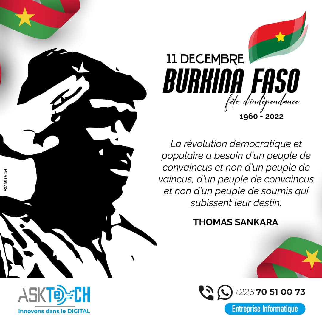 asktech_bf's tweet image. Bonne fête de l’indépendance 🎉
ASKTech innovons dans le digital 🤩

#asktech #digital #bonnefêtedelindépendance