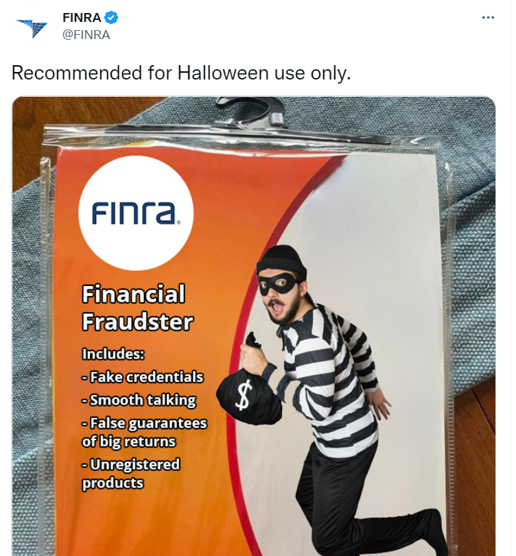 $mmtlp Great tweet by <a href="/FINRA/">FINRA</a>. Are we finally some honesty. #finrafraud