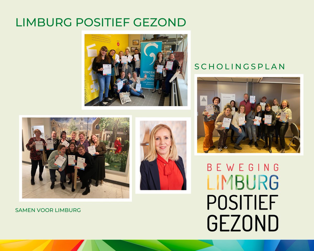 Het einde van het scholingsplan nadert. In het kader van het scholingsplan heb ik, Esther Bloemen, al heel wat implementatiecoaches opgeleid.  
Onlangs hebben weer drie groepen hun implementatiecoach traject succesvol afgerond.
#limburgpositiefgezond #scholingsplan