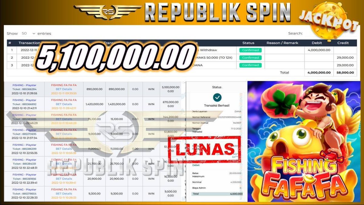 BonusNewMember's tweet photo. SELAMAT KEPADA JURAGAN : xpecandukamux
dengan modal deposit RP 29.000 + BONUS NEW MEMBER 100%
berhasil mendapatkan JACKPOT dalam permainan
#FISHING_FAFAFA di Provider Tembak Ikan #Playstar
raihan total kemenangan RP 5.100.000,-
#WorldCup #WorldCup2022 #PialaDunia2022 #slotonline https://t.co/SmRBtu3r6I