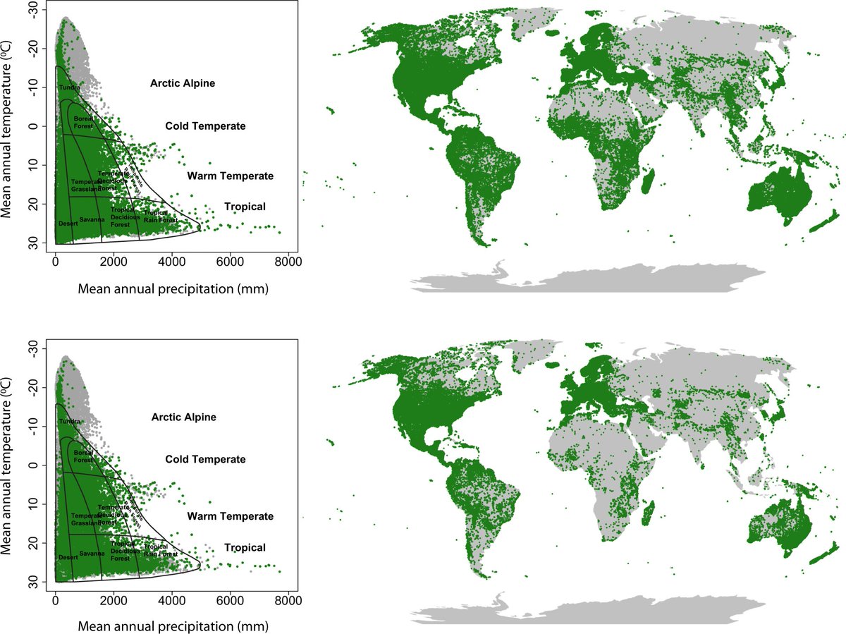 PeteEcology's tweet photo. 'The global spectrum of plant form and function: enhanced species-level trait dataset' Incredibly useful compiled dataset of well characterised plant traits for >46,000 plant species https://t.co/Aqfa9kP80I by @sdiazecology @JensKattge and many others https://t.co/uDASpAT8o9