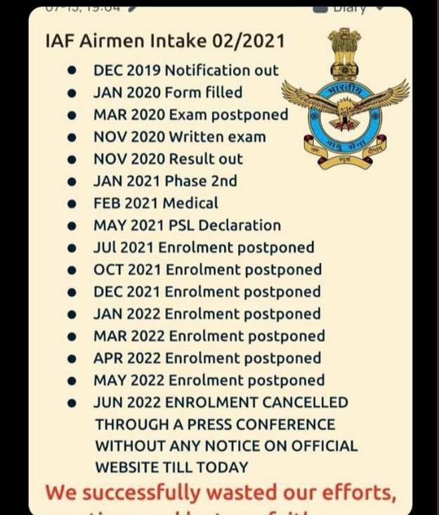 thakur_sumit894's tweet photo. More than 7000  Airforce aspirants who are waiting for their joining.
Where is their Joining letter?
#JusticeForDefenceStudents 
@NidhiTanejaa 
@IAF_MCC 
@myogiadityanath https://t.co/cJO3jNgsR1