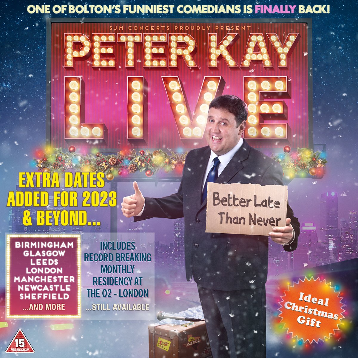 Additional extra dates added in Glasgow and Newcastle! Tickets on sale now at gigst.rs/PeterKay 

#peterkaytour #peterkaytickets