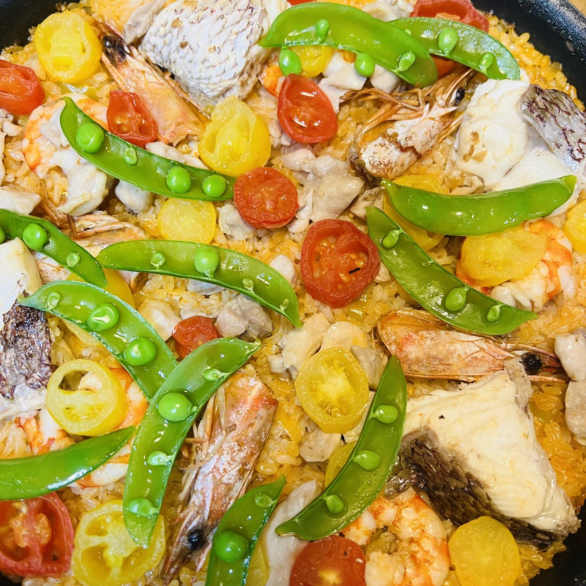 あまくさんパエリア🥘
#真鯛と車海老のパエリア
#天草をたべる
