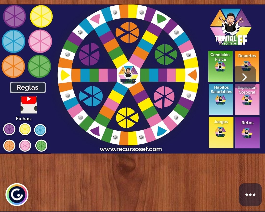 EFisicaIntegral's tweet photo. RECURSO📂: TrivialEF es un recurso basado en el tradicional juego de mesa 'Trivial', que incluye tanto materiales descargables para jugar con las tarjetas, como un Genially para utilizar en nuestras clases de forma online ⚽🥑🤡
https://t.co/KqKdrGvdxU https://t.co/QjQULStpFf