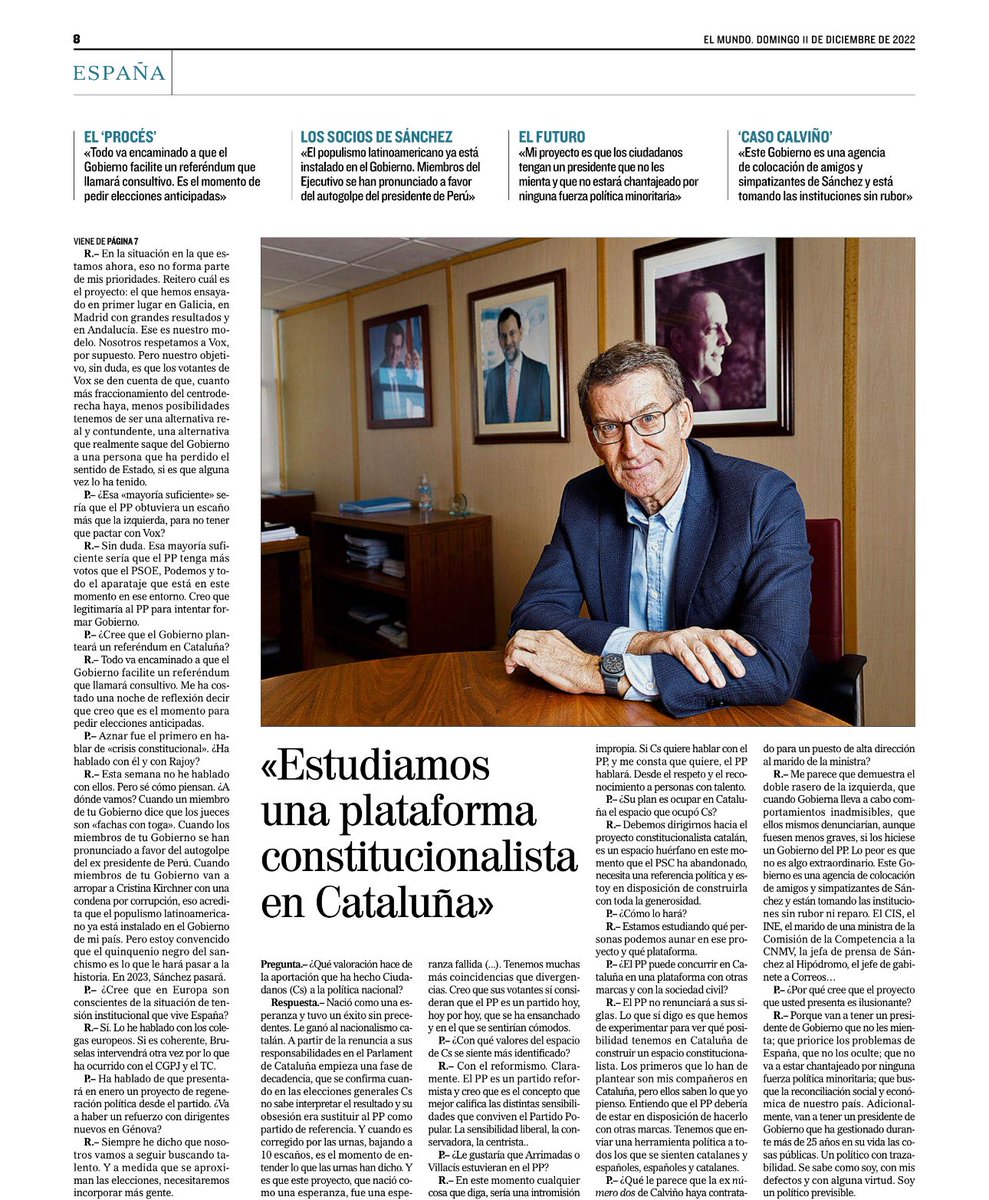 🔵🗣️ <a href="/NunezFeijoo/">Alberto Núñez Feijóo</a> “Lo que Sánchez ha hecho en el último mes lo deslegitima como presidente”

📰 elmundo.es/espana/2022/12…

#EleccionesYa