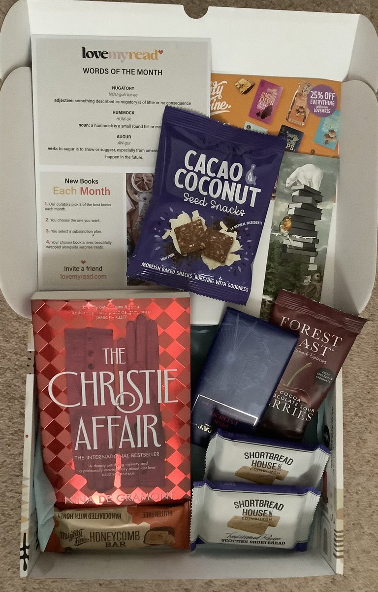 Linda Hill (@lindahill50hill) on Twitter photo Cracking <a href="/lovemyread/">LoveMyRead</a> subscription box thanks so much <a href="/FMcMAssociates/">FMcM</a>
#TheChristieAffair by @NinadeGramont + treats from <a href="/mightyfineuk/">Mighty Fine</a> <a href="/Prestat/">Prestat Chocolates</a> Pep and Lekker <a href="/Forest_Feast/">Forest Feast</a> <a href="/pand/">Delkaaar Macedo Pand</a> <a href="/ShortbreadHouse/">Shortbread House</a>
Fabulous value! Cracking <a href="/lovemyread/">LoveMyRead</a> subscription box thanks so much <a href="/FMcMAssociates/">FMcM</a>
#TheChristieAffair by @NinadeGramont + treats from <a href="/mightyfineuk/">Mighty Fine</a> <a href="/Prestat/">Prestat Chocolates</a> Pep and Lekker <a href="/Forest_Feast/">Forest Feast</a> <a href="/pand/">Delkaaar Macedo Pand</a> <a href="/ShortbreadHouse/">Shortbread House</a>
Fabulous value!