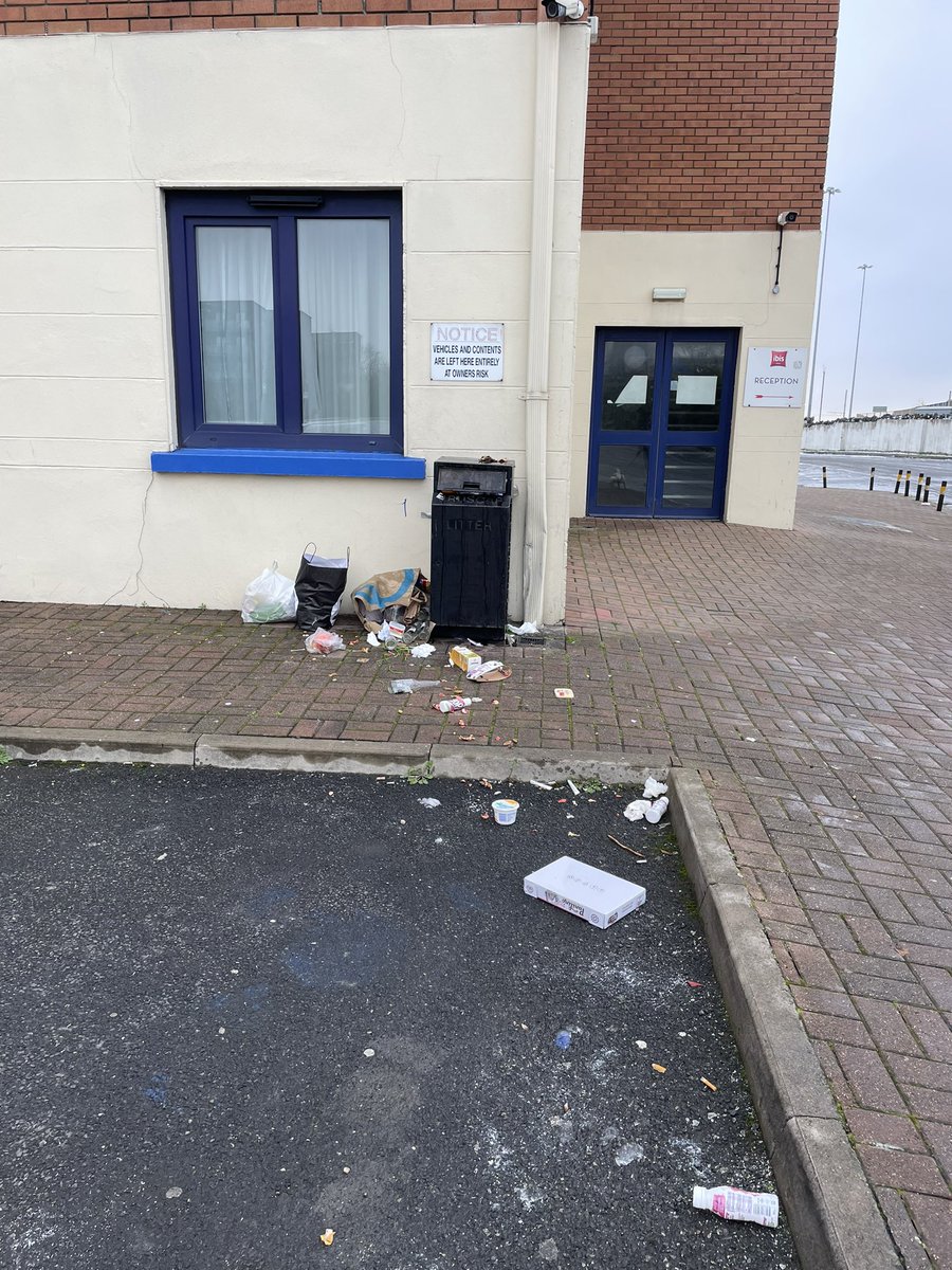 McneiveC's tweet photo. @sdublincoco this is the Ibis hotel in Red Cow, Clondalkin. Disgusting, especially for us neighbours. Can you do something? #littering #ibishotel https://t.co/HkFzIaAQg0