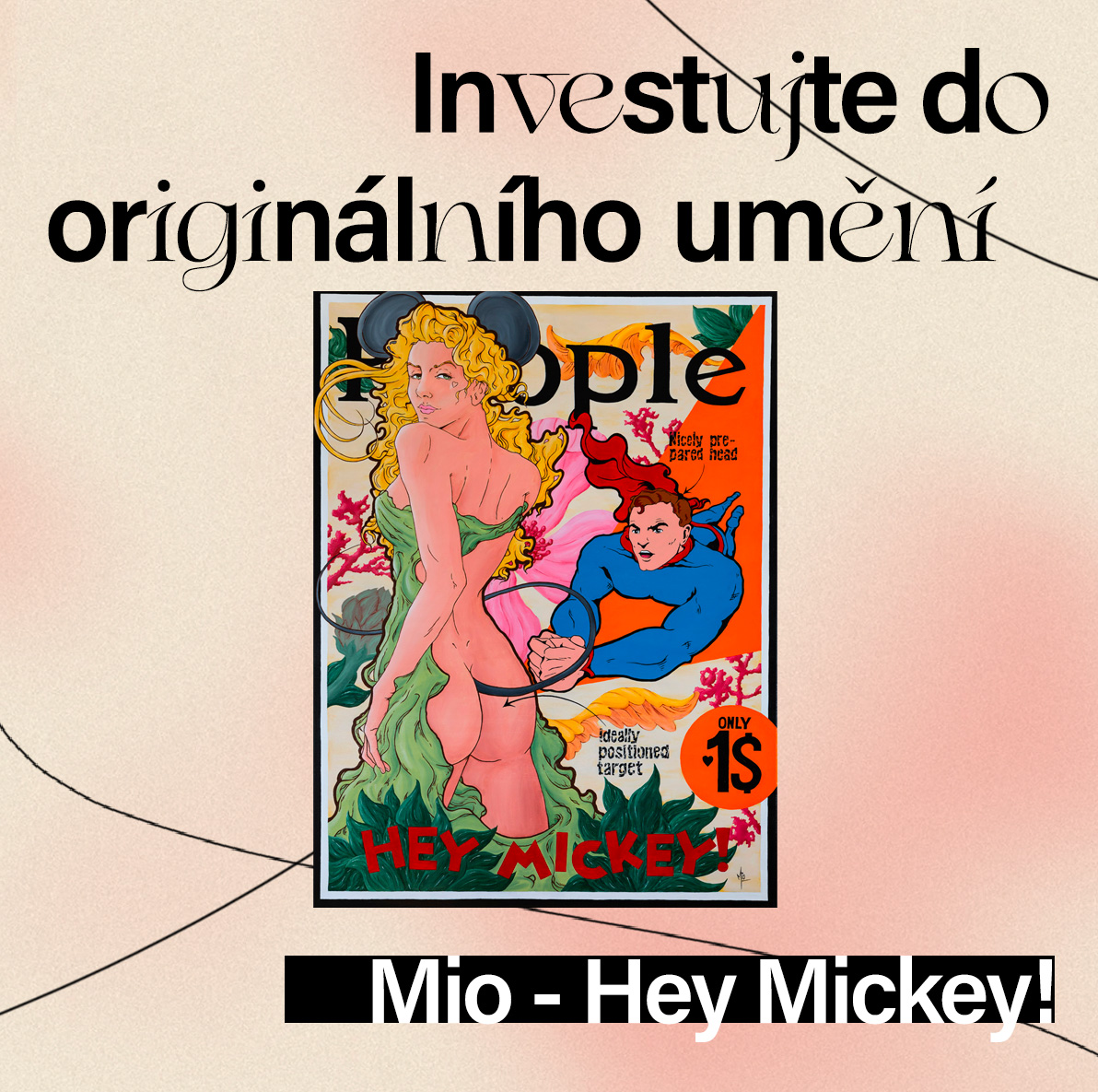 BohemianTaboo's tweet photo. Invest into the original artworks
Mio
Hey Mickey!
120 x 90 cm
2022
acrylic on canvas
https://t.co/ElVxietRc0
#bohemiantaboo #miosigned #art #investment #artinvestment #original #eroticart #popart #acrylicpainting https://t.co/iPiiQ95kY4