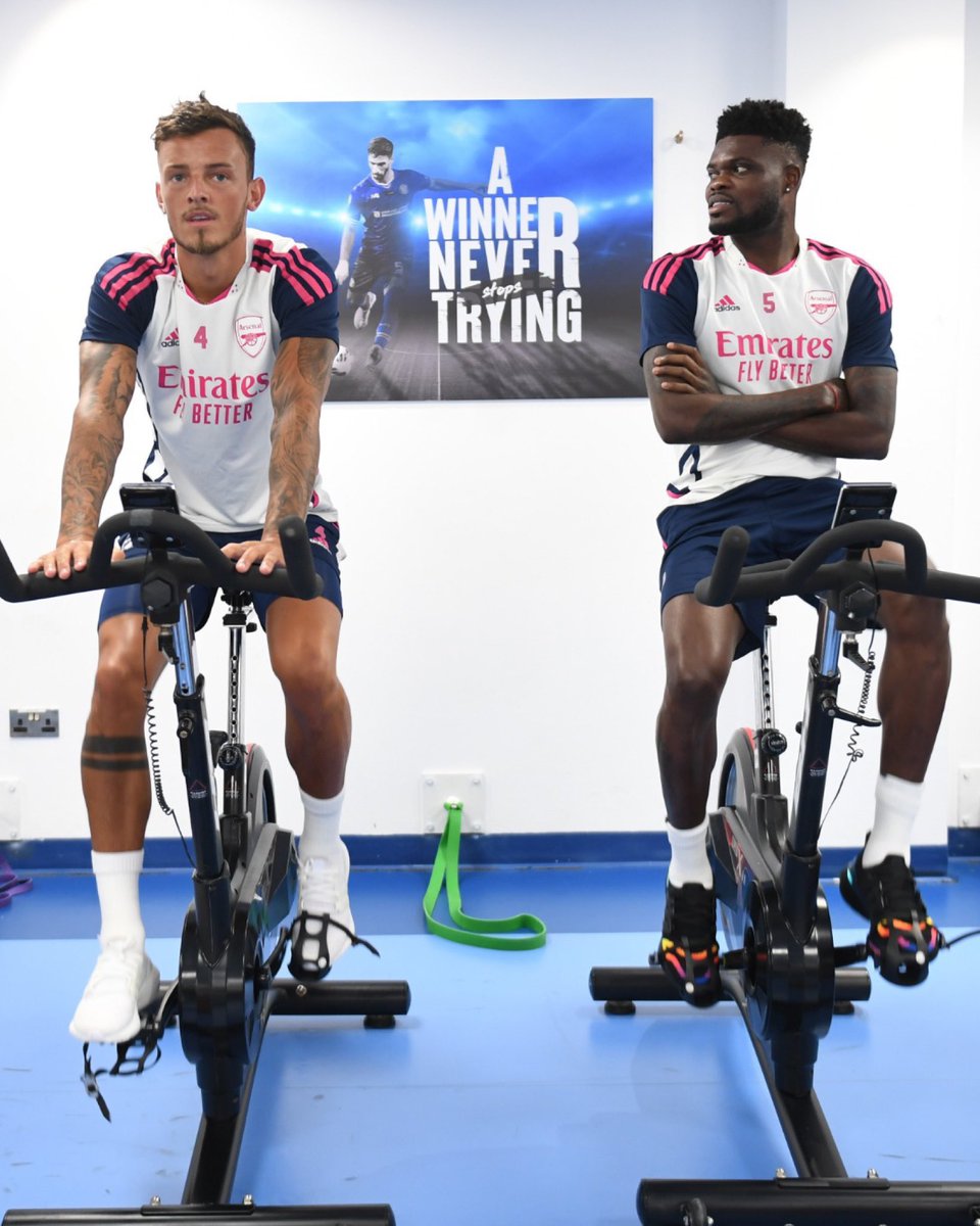 DanGeorgee's tweet photo. #AFC | Ben White, Thomas Partey and Matt Turner have all joined back up with the Arsenal squad and started training🚨 

Photos [@Arsenal] https://t.co/FOGssDTD5X