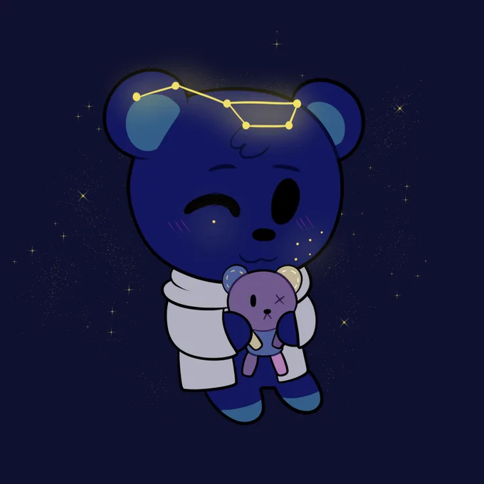 fanart >:D the colored version is my own interpretation, I hope you don't mind!! I think they're so cute!!#atiny_monsona  