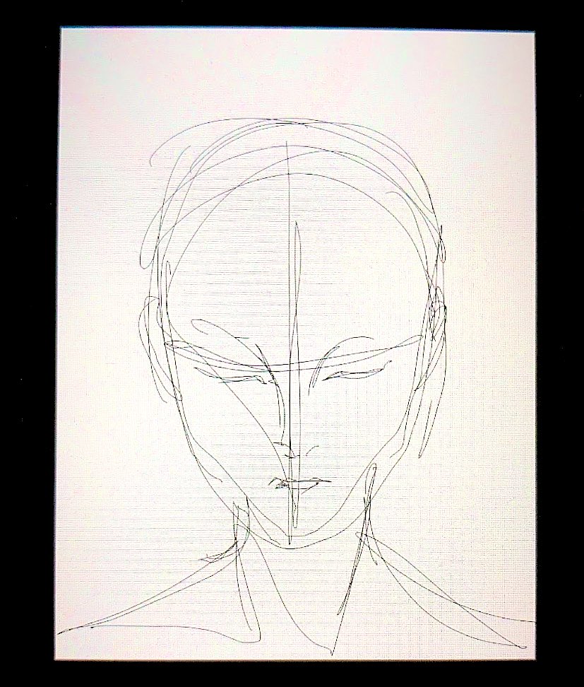 何にも考えずに描き始めて
手が止まっている 