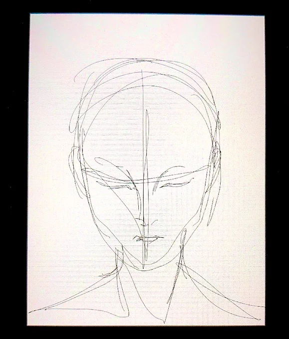 何にも考えずに描き始めて
手が止まっている 