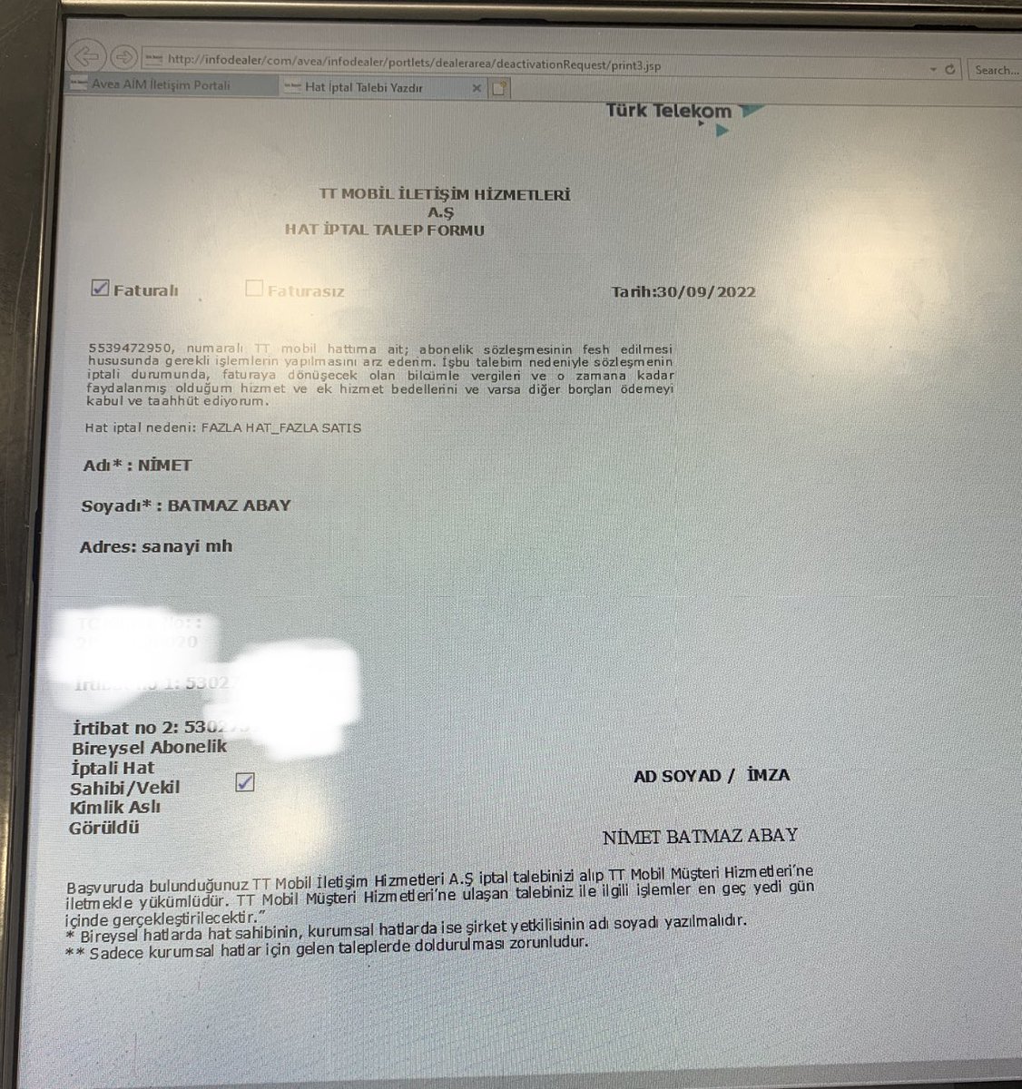NmtHatay31's tweet photo. 30 Eylül tarihinde iptal ettirdiğim magnetin modemini teslim almayan Dörtyol Türk Telekom yetkili bayisi yüzünden 933 tl cihaz bedeli benden istenmektedir. Ben hattı iptal ettirdiğim gün cihazla birlikte gittim hattı iptal edip cihazı ısrarla teslim almadılar… @TTDestek https://t.co/13sot4namT