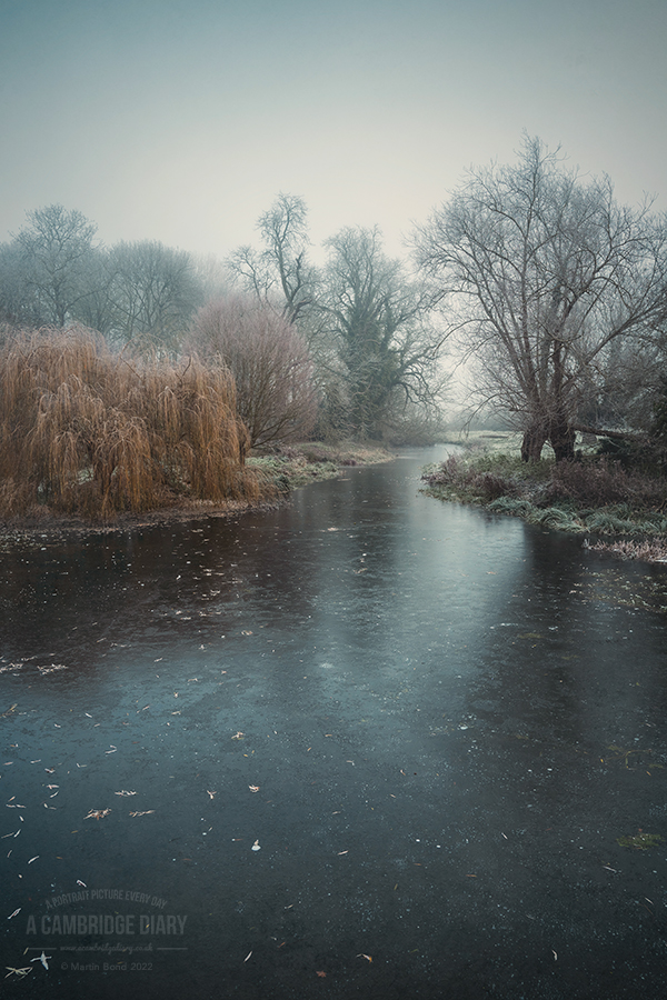 The river is frozen at Grantchester. A picture of Cambridge every day since 2010. (No 4646) Sunday 11th December 2022.