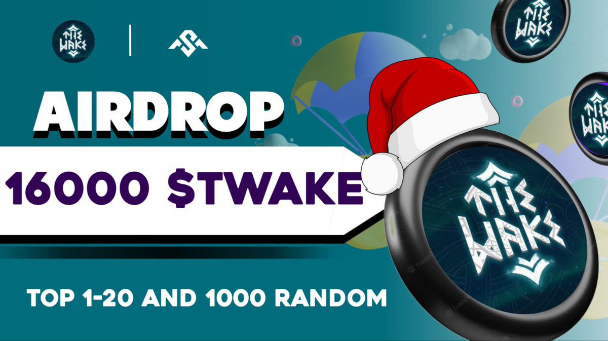 🚀🚀 16,000 TWAKE TOKENS Airdrop 🎉🎉

Top 1-20 and 1000 random Winner🏆

To Enter ⤵️

✅ Follow <a href="/Metavers_space_/">Metaverse Space</a>
✅ Like Rt/Tag 3 Frnds
✅ complete all task 👉gleam.io/EUrPz/instant-…

7 day⏳
#Giveaway  #airdrop  #usdt #usdtgiveway #Tokengiveway #bigairdrop