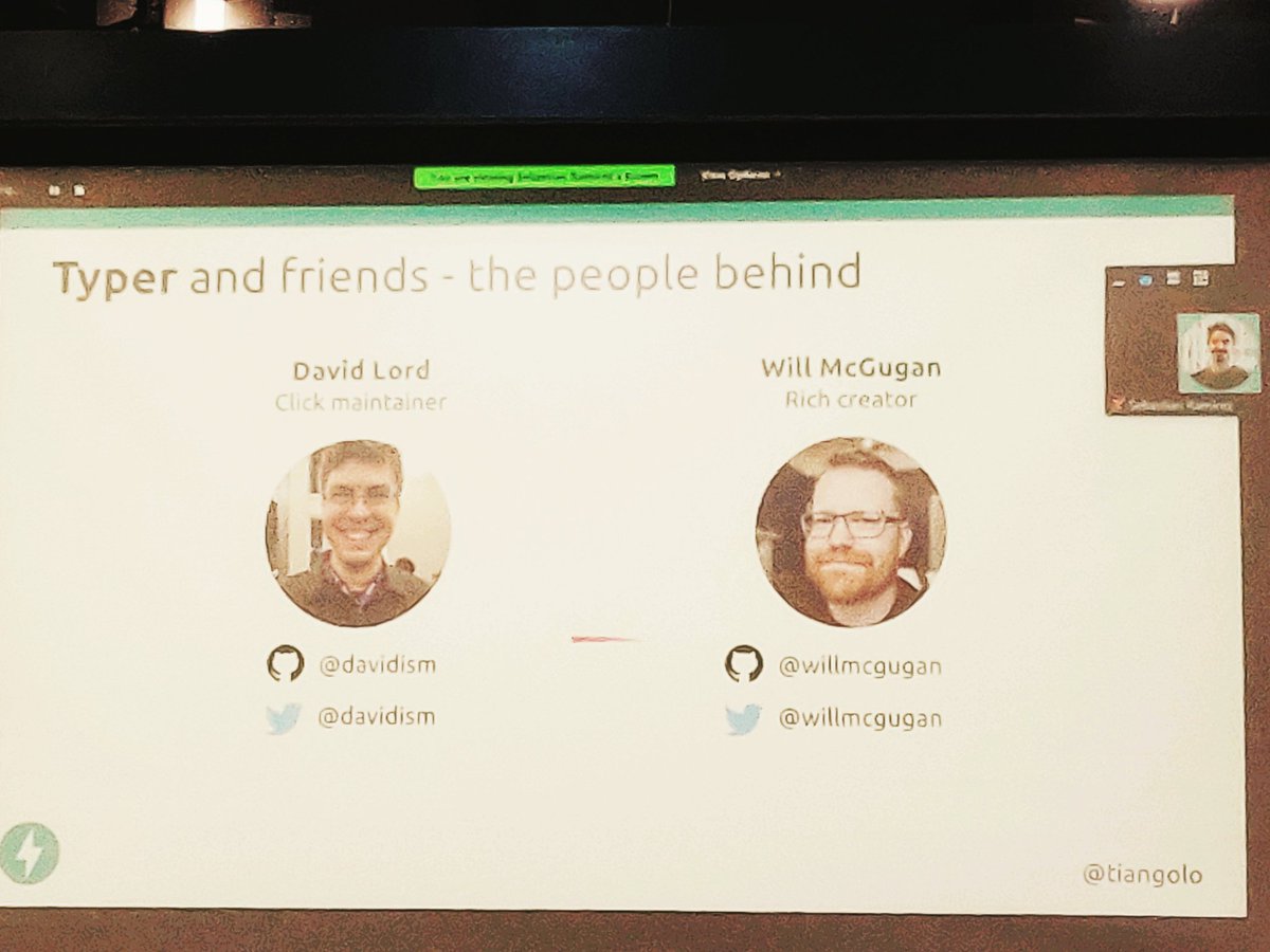 1littlecoder's tweet photo. The great thing about @tiangolo keynote at @pyconfhyd wasn't just the amazing talk, but how he constantly credited other open source maintainers whenever he used those libs. cc @davidism @willmcgugan when he spoke about typer (click + rich) #pyconfhyd https://t.co/92EGBcn0nw