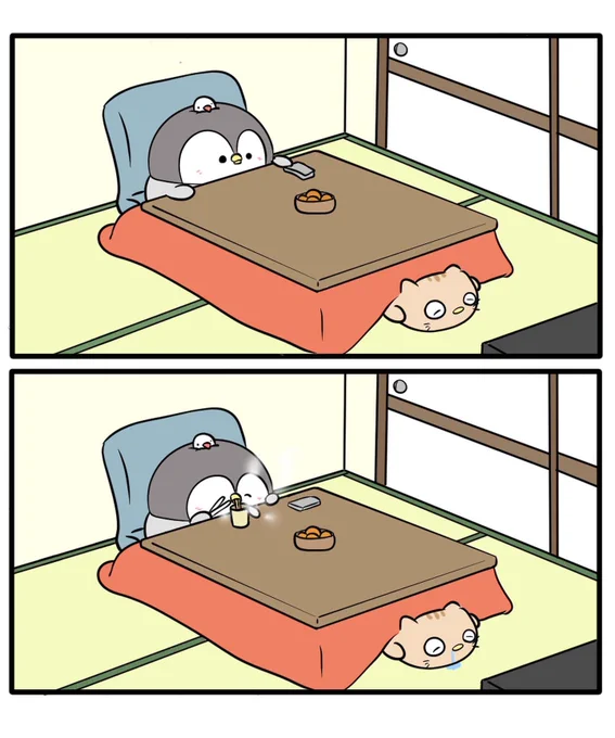 ちゃんぺんと猫ぺん
「こたつの魔力」 