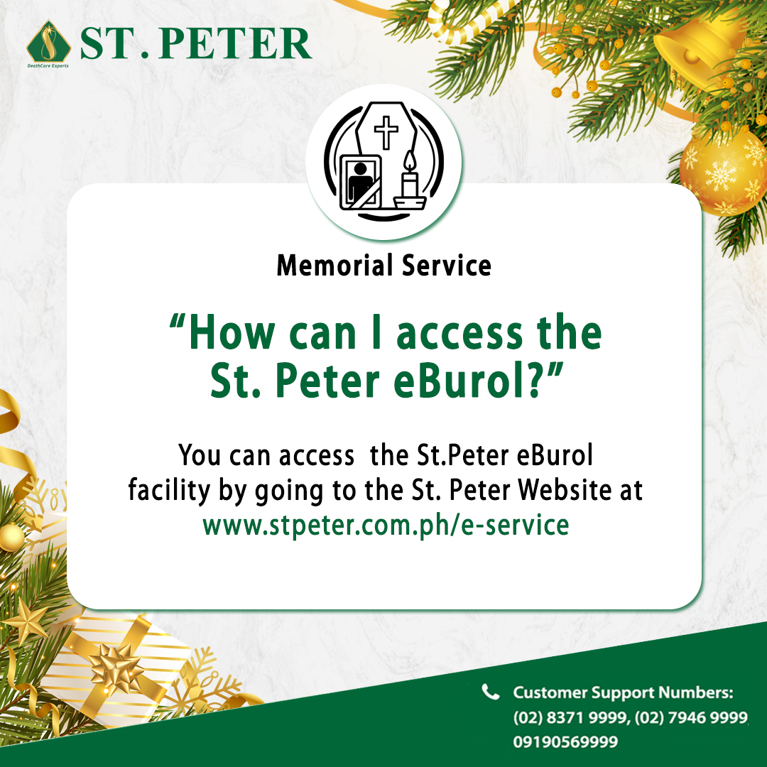 stpeterlifeplan's tweet photo. The eBurol passwords are only known to the family members for their privacy. Kindly get in touch with a family member for access. Want to know more? Please visit:https://t.co/sMvy5s0tp6
For more questions, email us at:
lifeplanandchapels@stpeter.com.ph
#StPeter
#StPeterFAQ https://t.co/w5Jr4duV2k