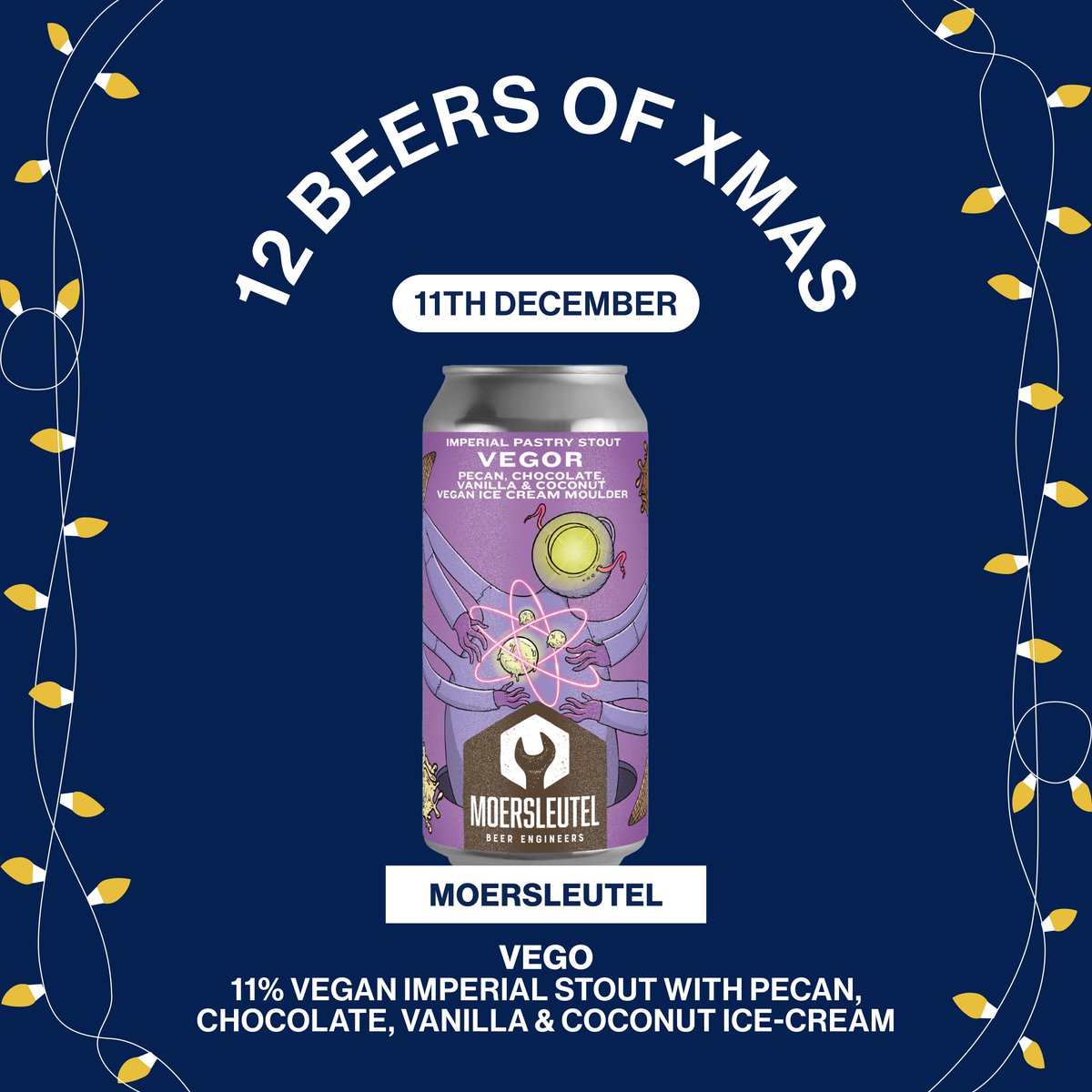 🍺🎄12 BEERS OF XMAS 🎄🍺

Its almost the end of the showcase and we have Vegor by Morsleutel to headline day 11! ⏱️

#12beersofxmas #christmas #brewdog #craftbeer #morsleutel #bath  #brewdogbath