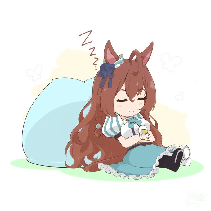 おやすみメジロブライト(今週はいつもの感じの更新はおやすみ〜っていう感じの更新)#ウマ娘 #メジロブライト 