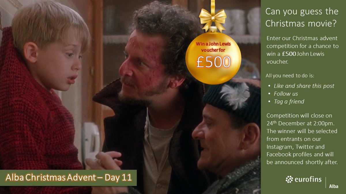 AlbaVolunteers's tweet photo. Day 11 of the Alba Advent competition. To be in with a chance of winning a £500 John Lewis voucher, all you need to do is: 
❄️ like and share this post
❄️ follow us on Twitter
❄️ tag a friend
The competition will close on Christmas Eve at 2pm, good luck everyone 🎅 #AlbaAdvent https://t.co/3eDemrVMOe