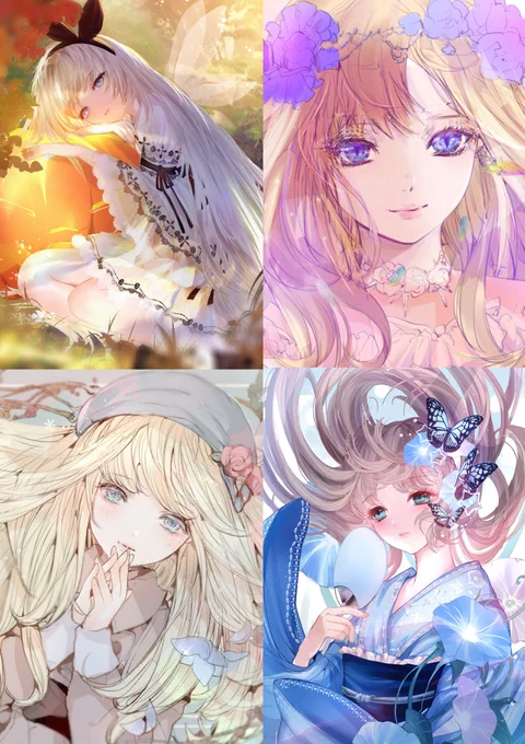 #私の愛する春夏秋冬 春夏秋冬、それぞれの色の夢世界乙女たちです 