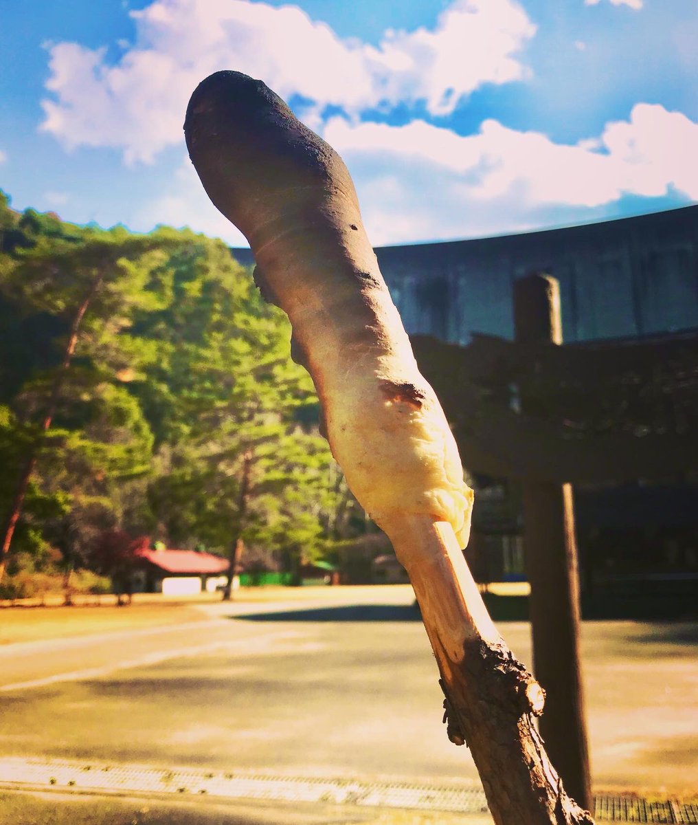 「 のムーミンに誘われて「焚火で珈琲andおやつパン会」で色々焼き焼きしてきたよ(」|Yasuko Uemura@前鬼くんのイラスト