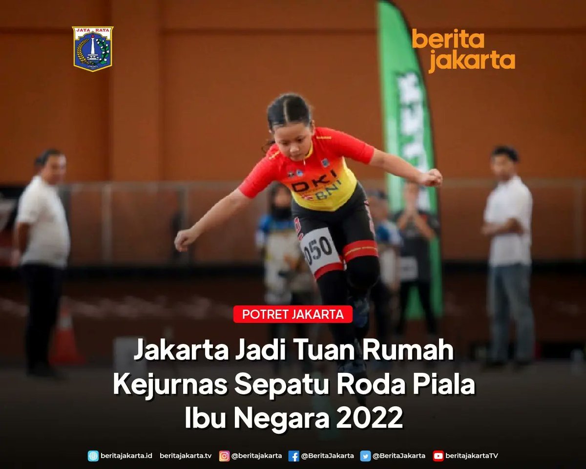 BeritaJakarta's tweet photo. Jakarta menjadi tuan rumah Kejuaraan Nasional (Kejurnas) Sepatu Roda Piala Ibu Negara (PIN) 2022 yang berlangsung di Jakarta International Roller Track Arena (JIRTA), Sunter, Tanjung Priok, Jakarta Utara. 
Selengkapnya https://t.co/ECjr79UDGF https://t.co/Ycr2DOmIFp