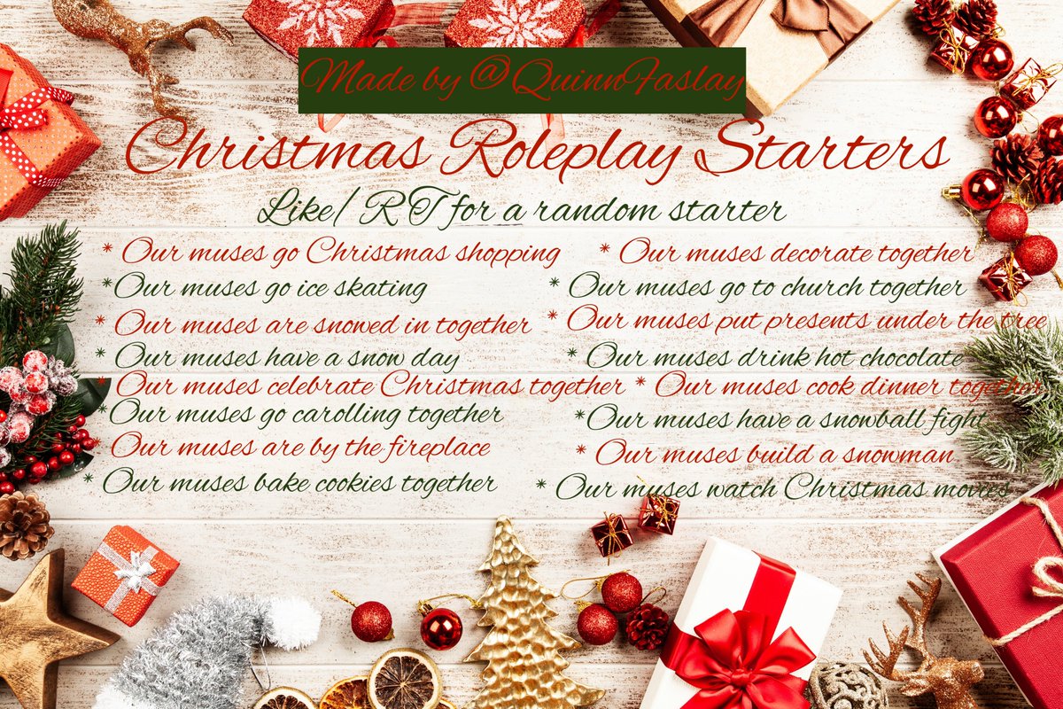 Like/RT for a random Holiday Starter