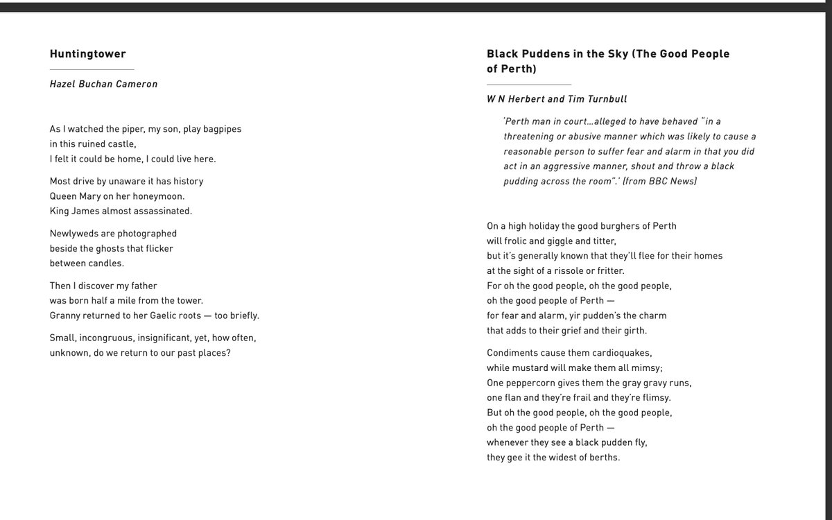 TippermuirBooks's tweet photo. Superbly titled poem about @Simon_Howie #SimonHowie Butchers and #BlackPudding (aye the poem's great too!) by Bill Herbert @billherbert
& Tim Turnbull @rawhorse in Perthshire 101: A Poetic Gazetteer of Perth-/Kinross-shires. Get the book 2 read the rest. https://t.co/EUH47Jw6p9 https://t.co/zbVkK13CqP