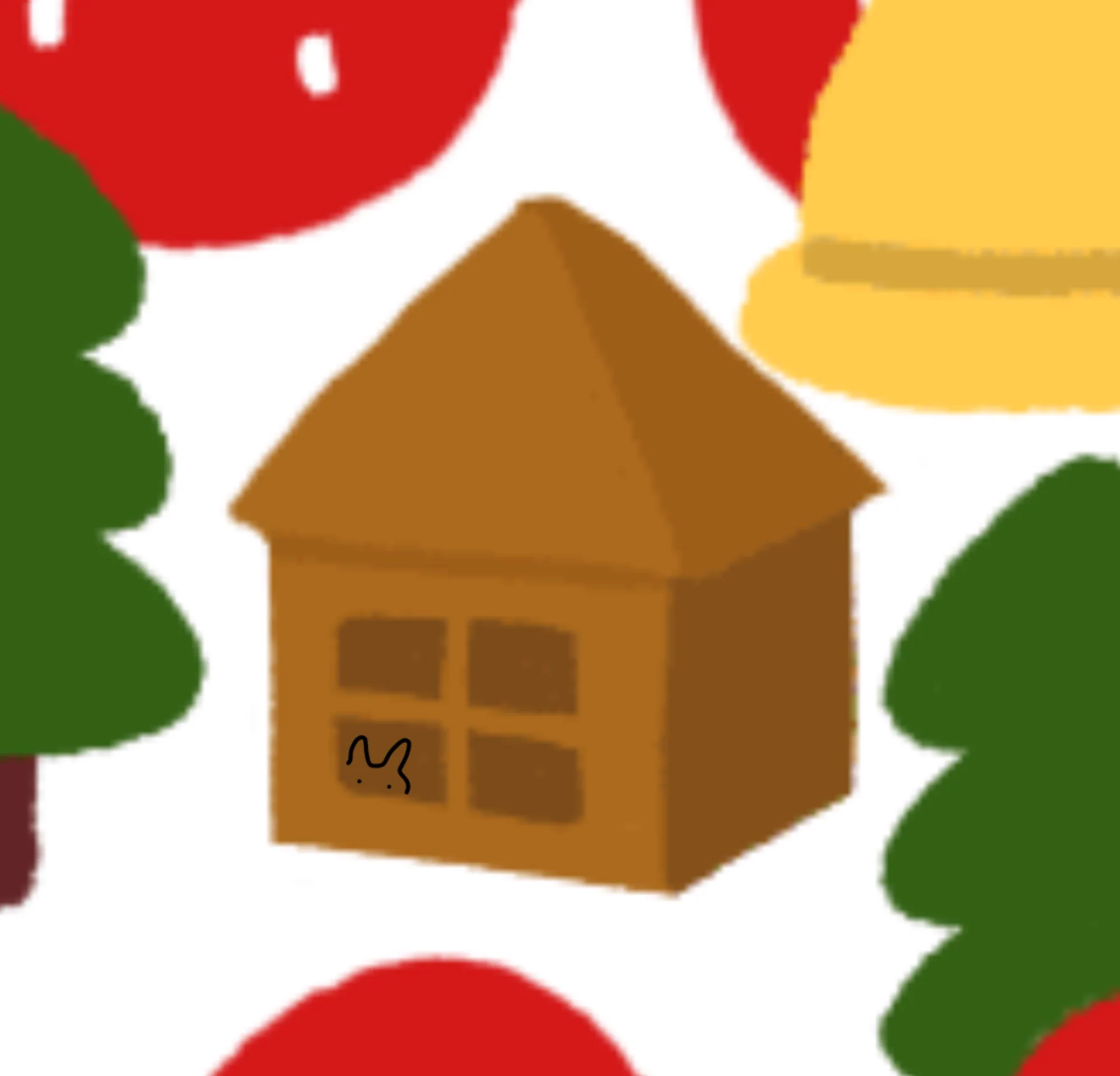 @shiroiinu432 見付けられるといつも嬉しく幸せな気持ちをいただけます✨
いつも可愛い絵をありがとうございます🥰
今回うさぎさんがどこかに隠れてるというので、いっそこんなのを期待してました(笑) 