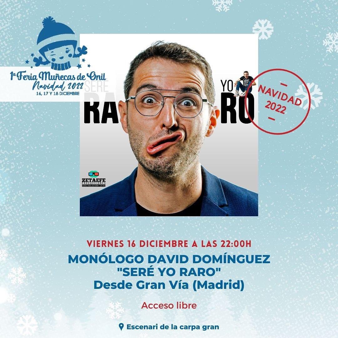 Humi_Guill's tweet photo. Espectáculos para todos los gustos en la I Feria Muñecas de Onil.
Si queréis ver a un Raro en acción, tenéis que venir.
@bydaviddomingue
#sereyoraro #reir #monologo #humor #bydaviddominguez #elpoderdelhumor #risas #onil @munecasdeonil #FeriaMuñecasDeOnil
#FeriaNavidad https://t.co/WMDeajLaRy