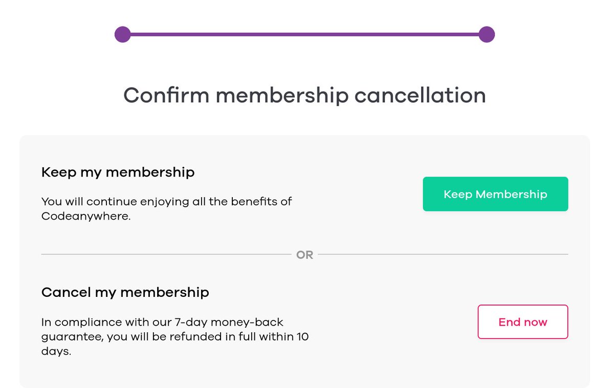 Four clicks to cancel a membership to <a href="/Codeanywhere/">Codeanywhere</a> are you kidding me...