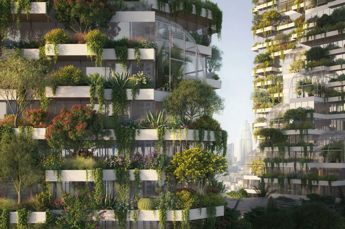 TheB1M's tweet image. These “vertical forest” skyscrapers are coming to Dubai. Designed by @boeriarchitetti, the towers will feature several thousand trees across their levels in an attempt to bring the benefits of "urban forestry" to the city - bit.ly/3hjIRmH #construction #architecture