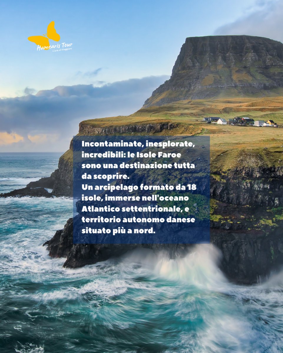 HamearisTour's tweet photo. Incontaminate, inesplorate, incredibili: le Isole Faroe sono una destinazione tutta da scoprire. 

Un arcipelago formato da 18 isole, immerse nell'oceano Atlantico settentrionale, e territorio autonomo danese situato più a nord. 

Le Isole Faroe, con i suoi 50,000 abitanti… https://t.co/PwHdKJ3z9p