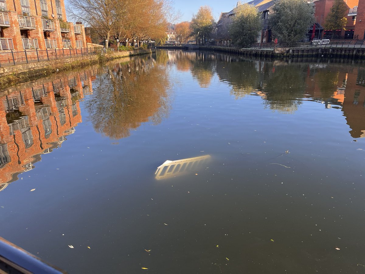 ByNorwich's tweet photo. @BroadsBeat @NorwichPoliceUK Barriers at Lady Julian Bridge have been tampered with overnight. At least one in the river near St Anne’s Quarter. https://t.co/tP7Uc4l1nz