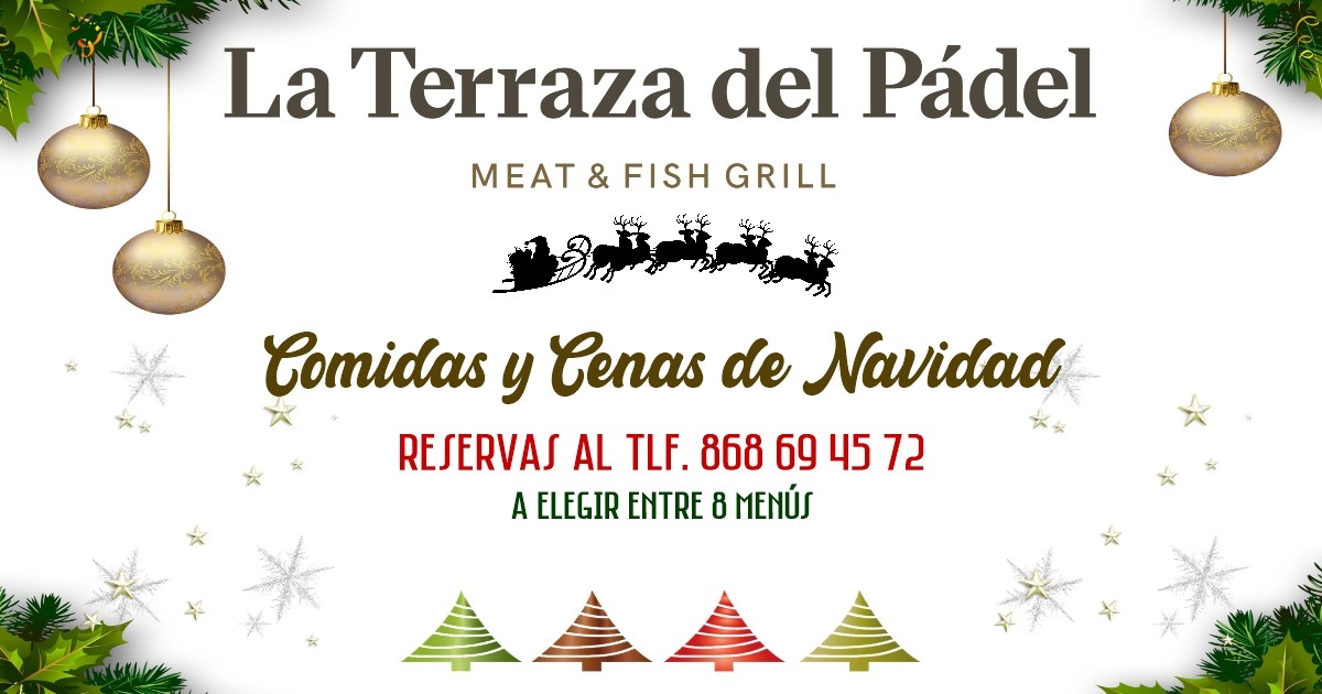 TerrazaPadel's tweet photo. Tu #evento en La Terraza del Padel.
Puedes elegir entre 8 menús. Pídenos información sin compromiso al 868 69 45 72.
#PuenteTocinos #Murcia #Comer #Cenar #Navidad #Amigas https://t.co/7BPY1fXbCq