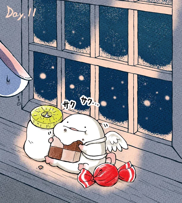 うおマロ、飛べないエンジェル…? #うおマロクリスマス 