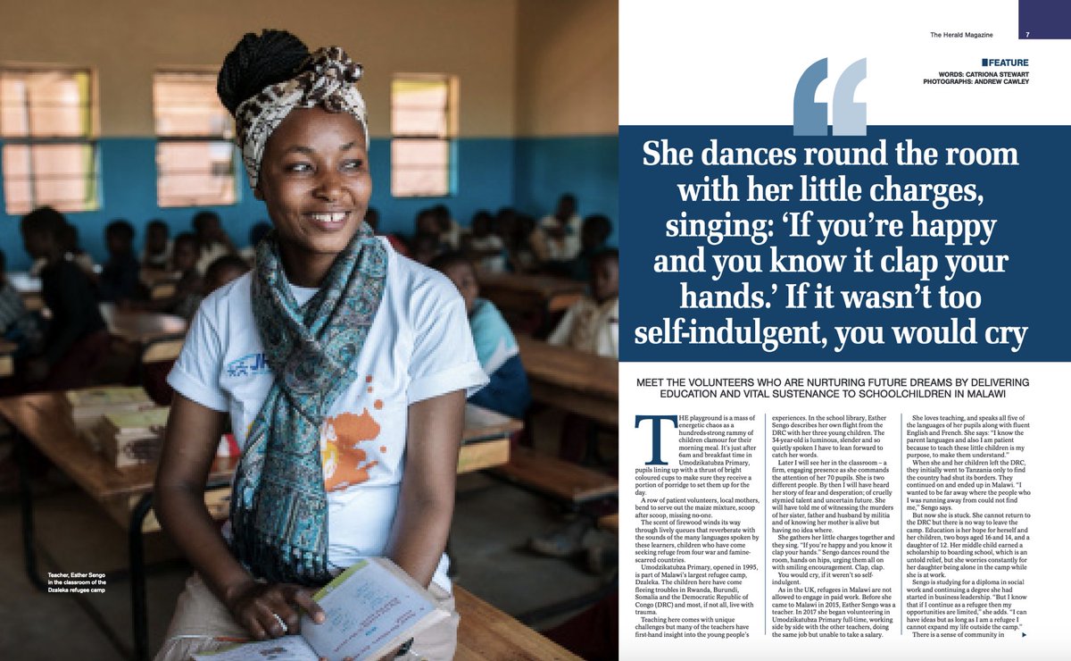 ACawleyPhoto's tweet photo. A few of my pics, along with words by @LadyCatHT , in yesterday's Herald, from our recent trip to Malawi with @MarysMeals @Jolloy23 https://t.co/ZdWfxPyfjH