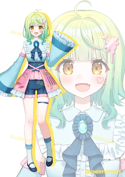ライブナウ所属のアトナ(#atona__art)ちゃんの立ち絵を担当させて頂きましたよろしくお願いします〜  