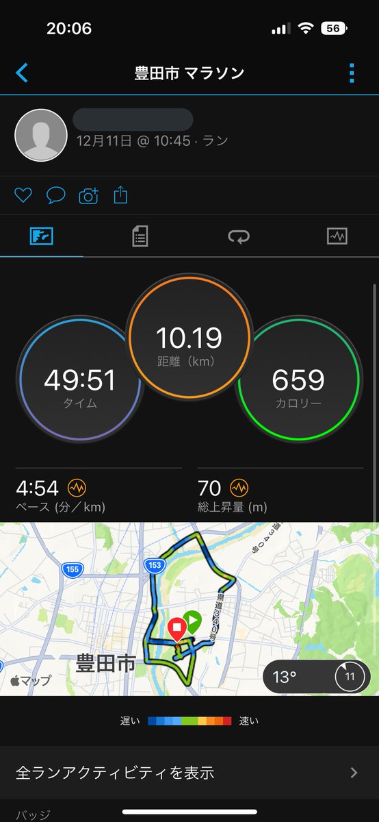 pol_yrsk's tweet photo. 今日は10kmマラソン走ってきた〜
まさか50分切れるとは思わなかった笑

7km付近が1番キツかったな〜😂 https://t.co/rD1icZGzrR