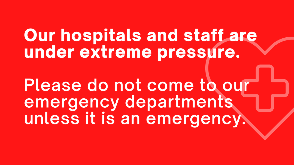 NHS Ayrshire & Arran (@nhsaaa) on Twitter photo Our hospitals and staff are under extreme pressure. 
Please do not come to our Emergency Departments unless it is an emergency such as a suspected stroke, heart attck, head injuries, fractures or wounds that need stitches.
To find out more visit nhsaaa.net/right-care-rig… Our hospitals and staff are under extreme pressure. 
Please do not come to our Emergency Departments unless it is an emergency such as a suspected stroke, heart attck, head injuries, fractures or wounds that need stitches.
To find out more visit nhsaaa.net/right-care-rig…
