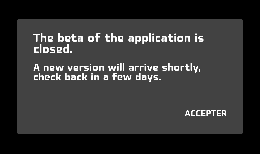 Lobby_Game_Eu's tweet photo. 🔒 The first Beta of Lobby-Game's #Android app is now closed.

🔧 We are working on the new version, with many new features. It will be available soon.

💖 Thanks for your support !
#Comy #LobbyGame https://t.co/lwpJNFgaah