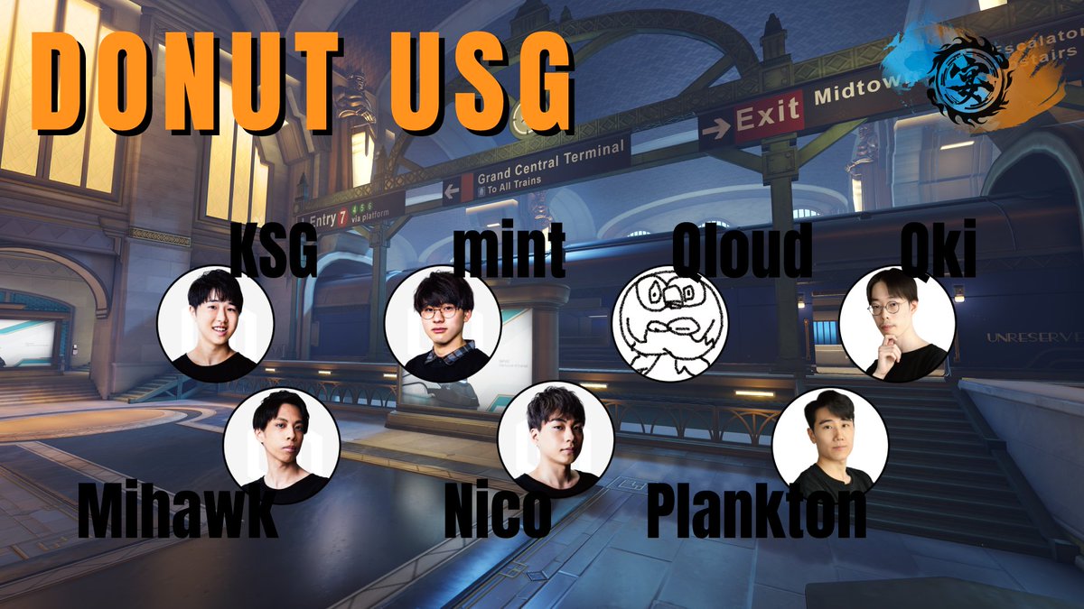 UtageEsports's tweet photo. ■DONUT USG @DONUTSUSG
KSG @ksg1912
Nico @nico_oq
Qki @QKi26
mint @mint_fps
Qloud @Qloudx
Plankton @plankton_ow
Mihawk @Mihawk_ow https://t.co/a4RucWwv24