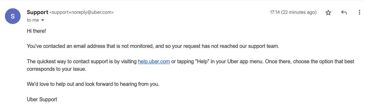 Hey_Shrey's tweet photo. @UberINSupport: 
1) I DMed my query for getting monthly invoice report on 27th Nov. 
2) Followed up on 3rd Dec on DM. 
3) Got tired and emailed support@uber.com, got to know that no one is reading these emails

(1/2) https://t.co/pdrLhCLHkO