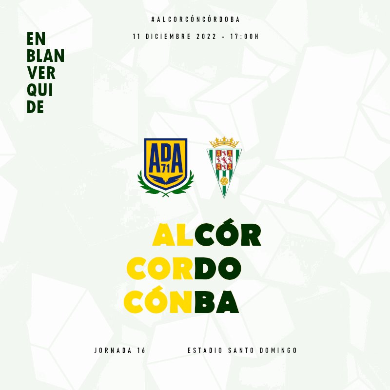EBlanquiverde's tweet photo. ⚽ 𝔻𝕚𝕒 𝕕𝕖 𝕡𝕒𝕣𝕥𝕚𝕕𝕠 ⚽

¿Cuál crees que será el resultado del partido? 👇

#AlcorcónCórdoba https://t.co/dgjg2WAq3w